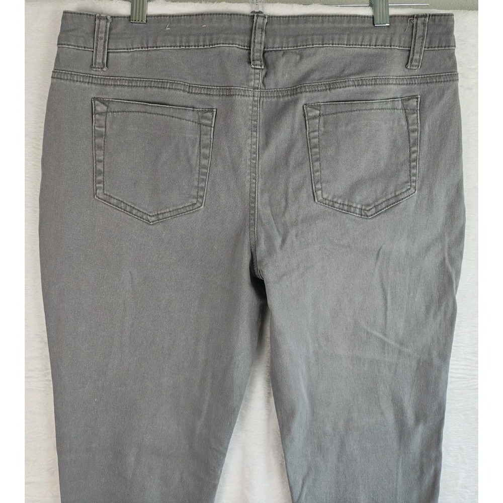 Cato Women Jeans 12 Gray Mid Rise Stretch Skinny Denim Pant - Picture 5 of 11